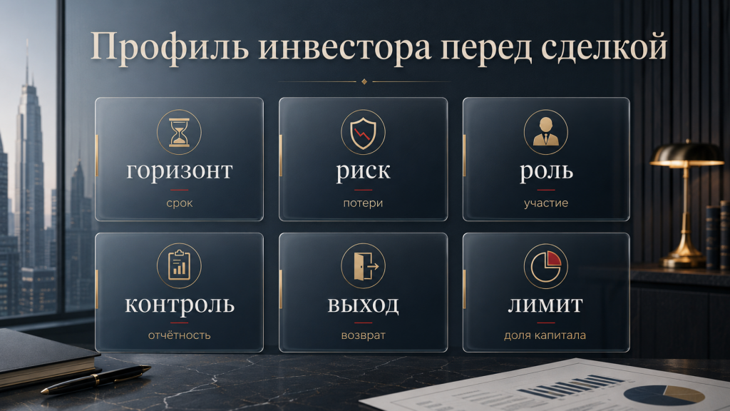 профиль инвестора перед выбором инвестиционного проекта
